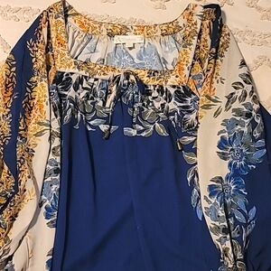 Suzanne Betro 3/4 sleeve print blouse